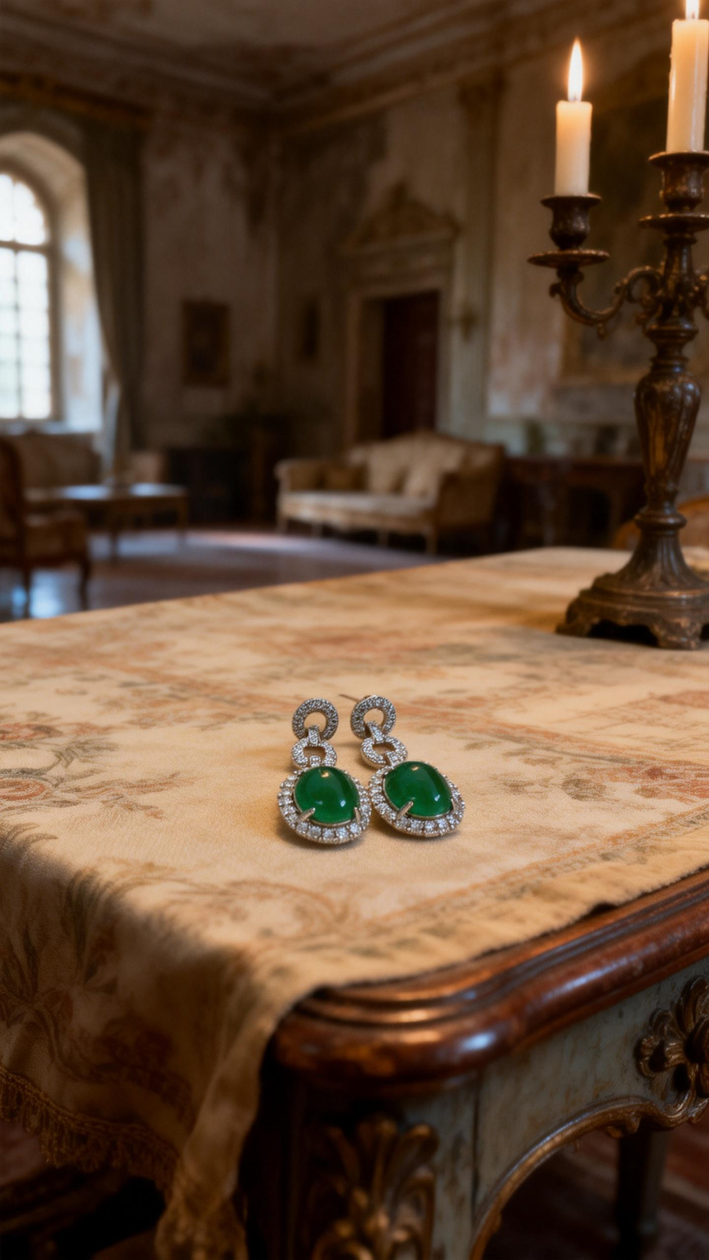 Jade earrings