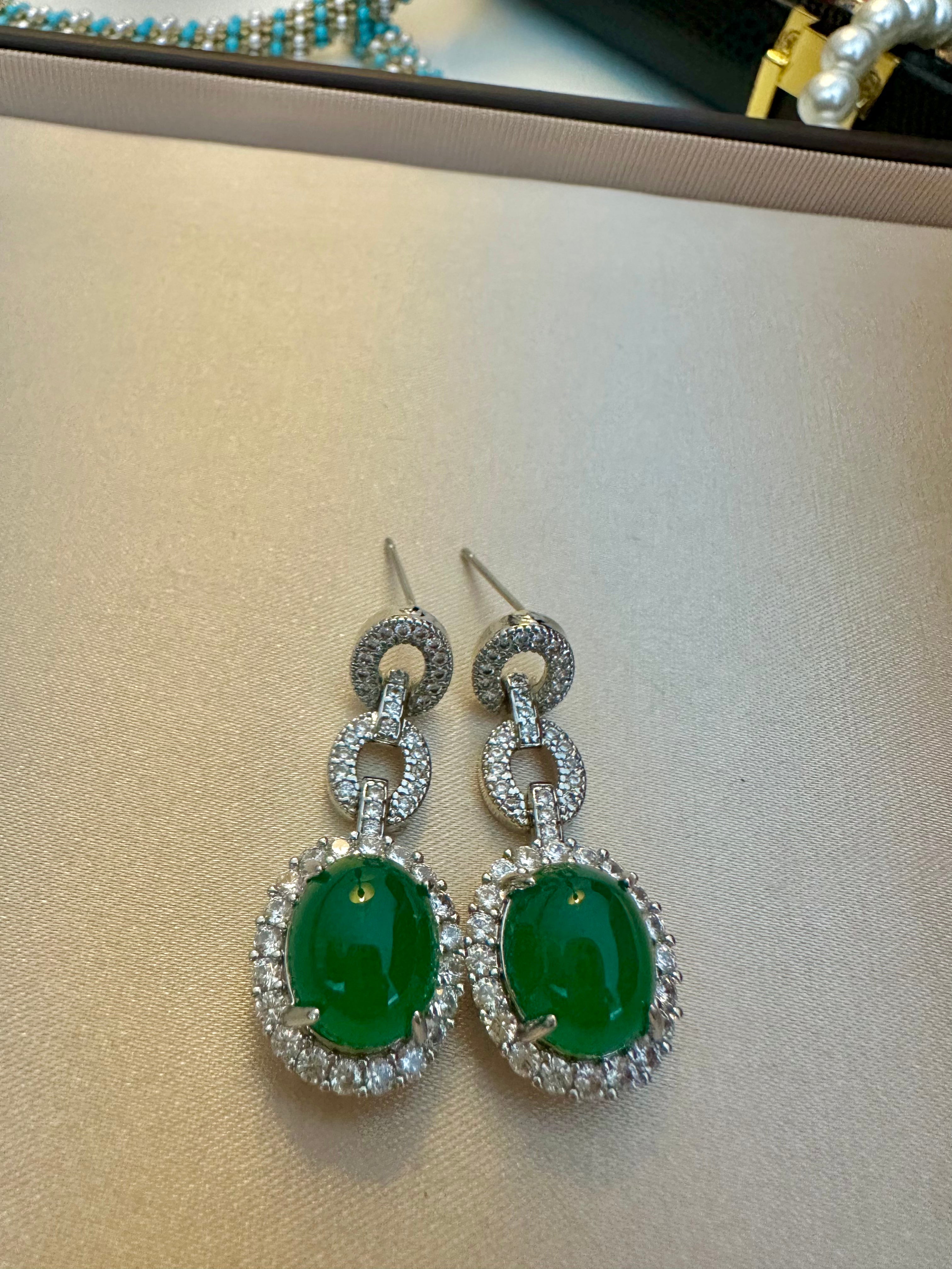 Jade earrings