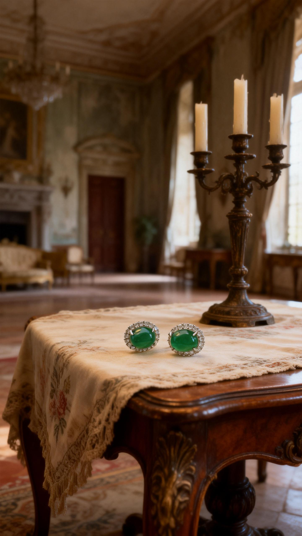 Jade earrings