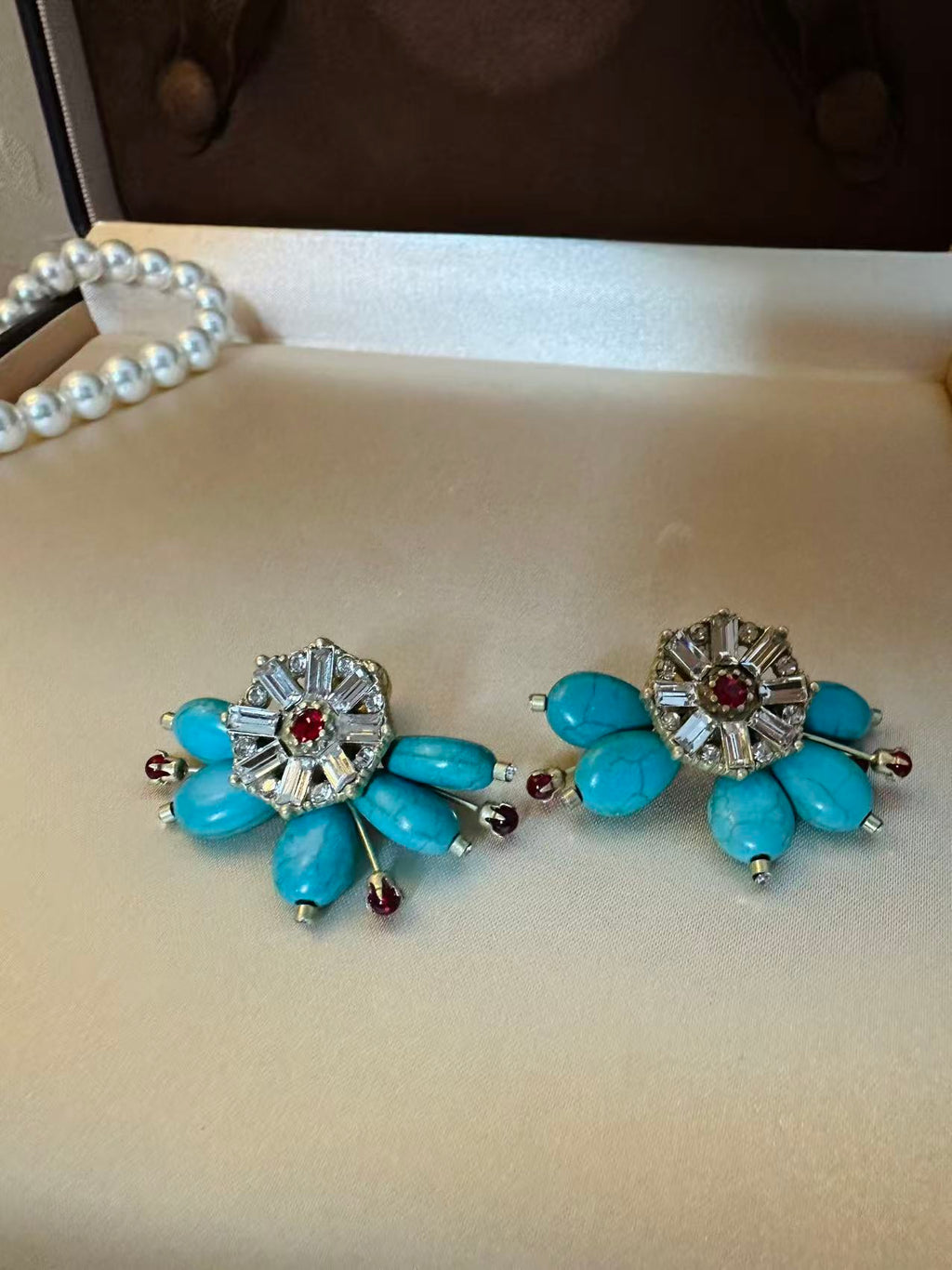 Pine stone earrings