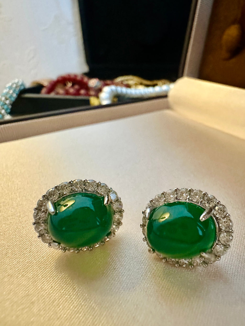 Jade earrings